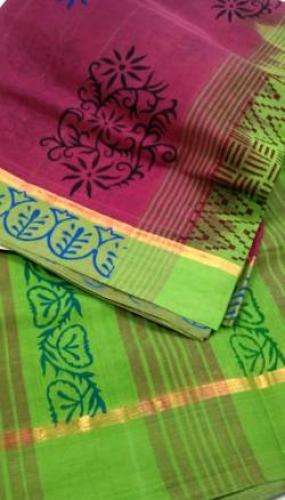 SALEM BLOCK PRINT COTTON SAREES